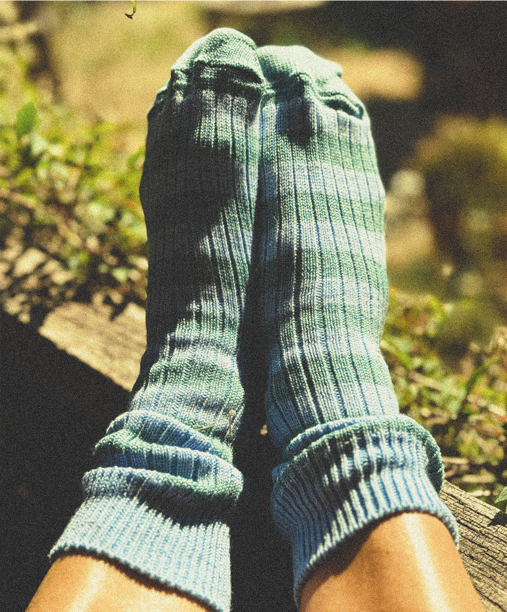 Marj - Sky / Blueberry Merino Sock
